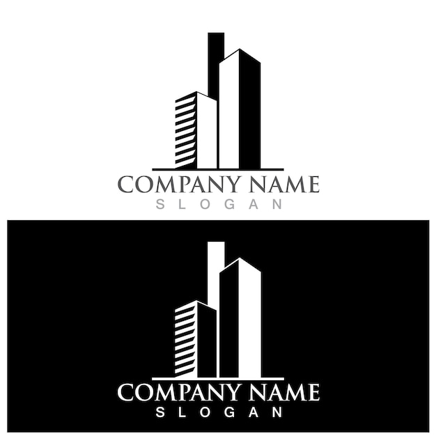 Cityscape tower logo and vector template