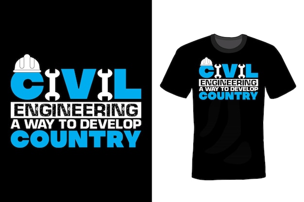 Civil Engineer T shirt design, typography, vintage