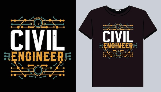 Civil Engineer tshirt design engineering construction