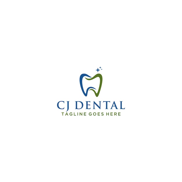 CJ JC Dental logo template