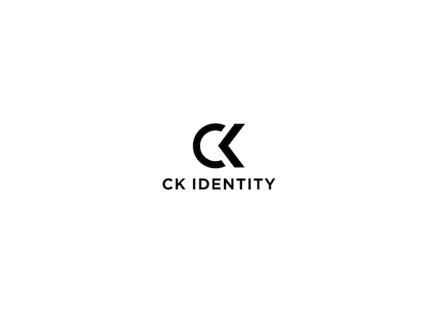 ck identity logo design vector illustration