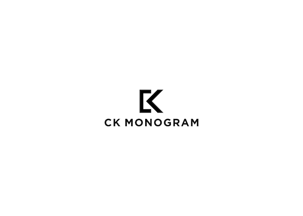 ck monogram logo design vector illustration