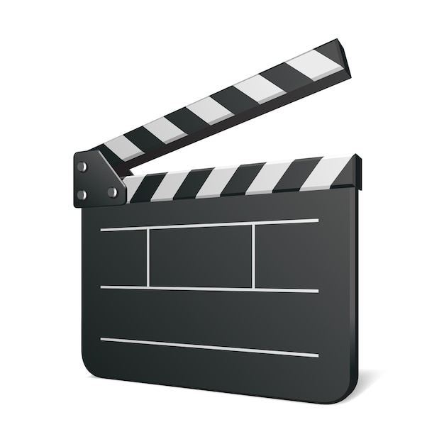 Clapperboard icon on white background vector illustration