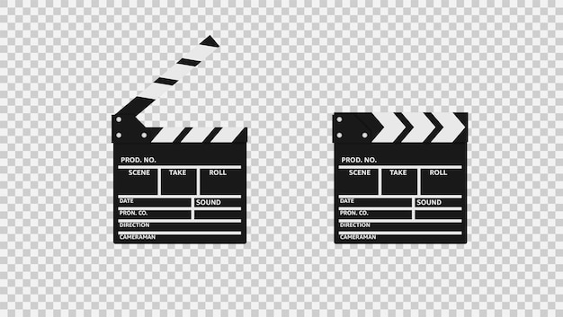 Clapperboard realistic mockup Movie clapper Vector EPS 10