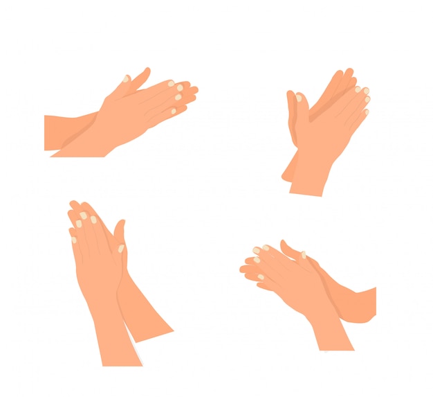   Clapping Hand Applause template.  Illustration