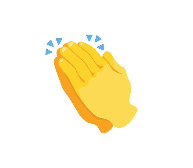 Clapping hands emoji gesture vector isolated icon illustration Clapping hands gesture icon