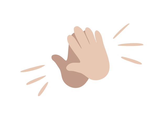 Vector clapping hands emoji icon applause gesture logo congratulation isolated vector illustration