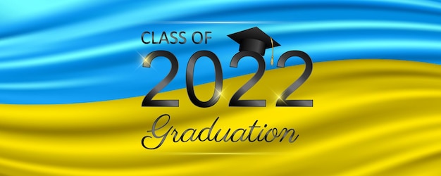 Class of 2022 graduation text design for cards invitations or banner