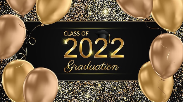 Class of 2022 graduation text design for cards invitations 