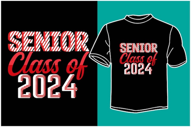 Vector class of 2024 graduations t shirt design