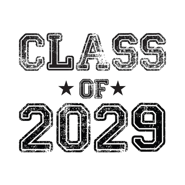 Class Of 2029 T Shirt Design Vector