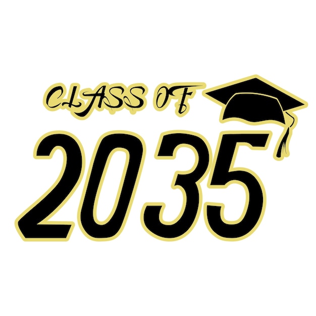 Class of 2035 trendy T shirt design