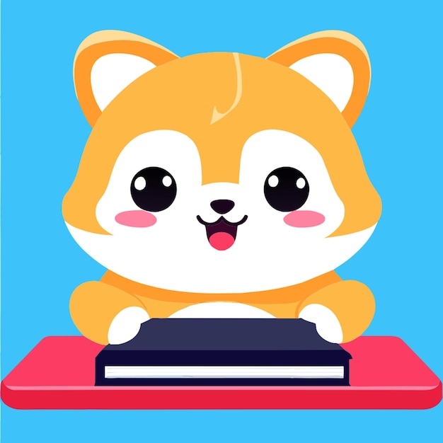 Vector class student study webinar college education course lesson vector illustration kawaii