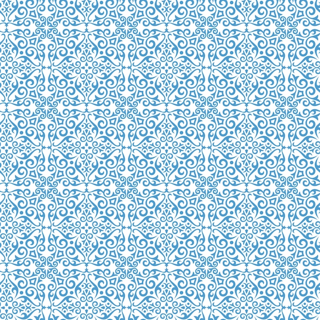 Classic abstract pattern with blue color