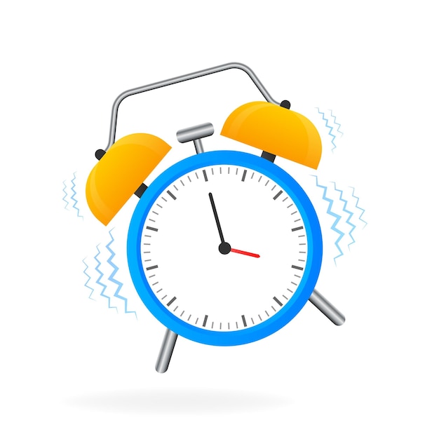 Classic alarm great design for any purposes Flat cartoon vector illustration Sale