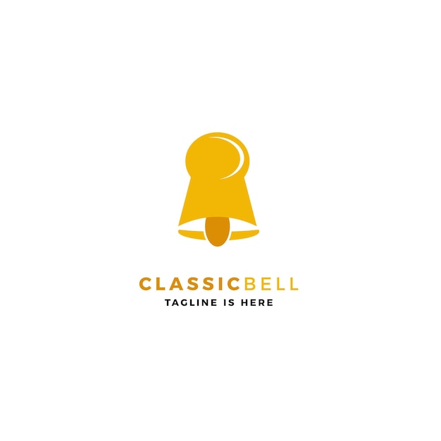 Classic bell logo vector icon illustration