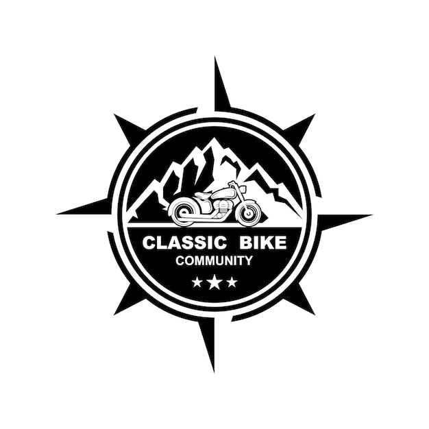 classic bike logo vector icon illustration design logo for motorcycle club badge and brand company