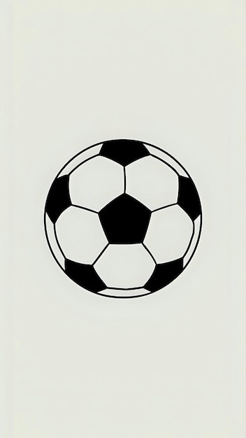 Classic Black and White Soccer Ball Illustration