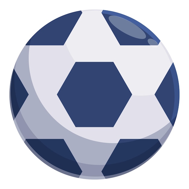 Vector classic blue and white soccer ball sitting still