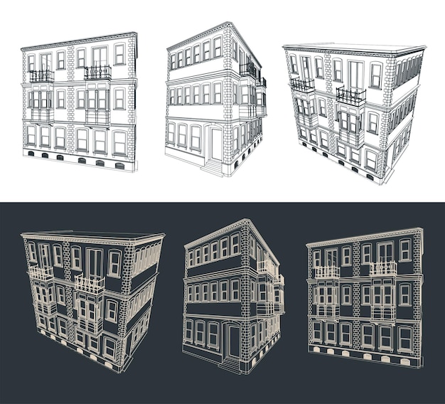 Classic building drawing