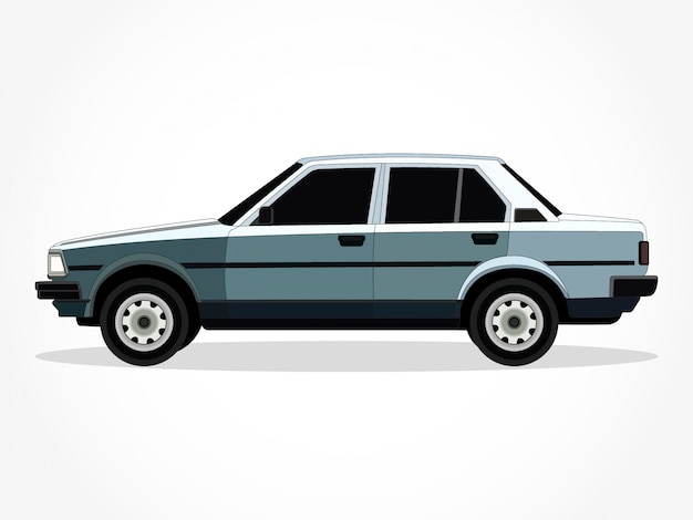 classic car cartoon vector illustration