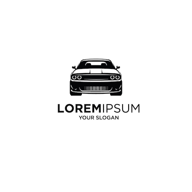 classic car silhouette logo vector