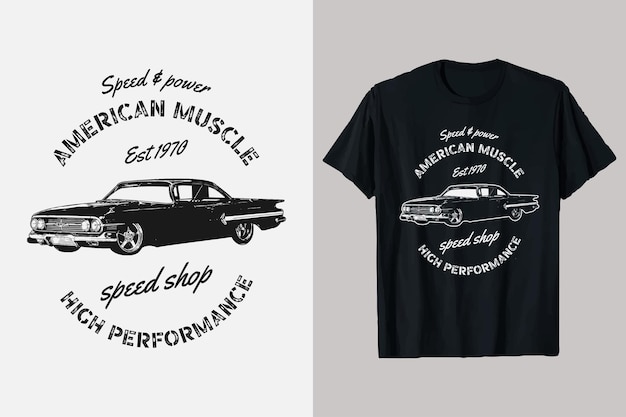 Classic Car Tshirt Design Vintage cars graphc t shirt template old car vector shirt