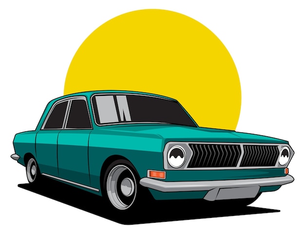 Classic car vehicle illustration vector designxA