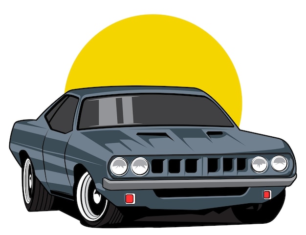 Classic car vehicle illustration vector designxA