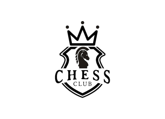 Classic Chess vintage logo label idea. Chess logo design template.