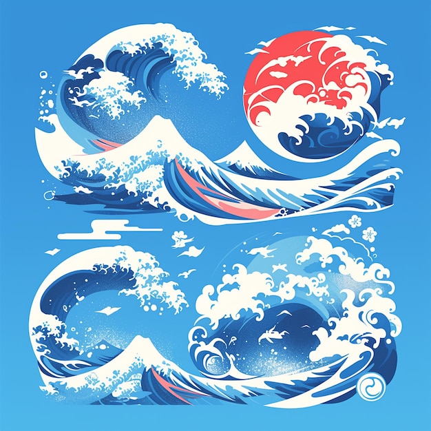 Classic Chinese cloud and wave motifs