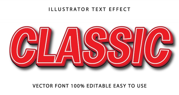 Classic Editable Text Effect