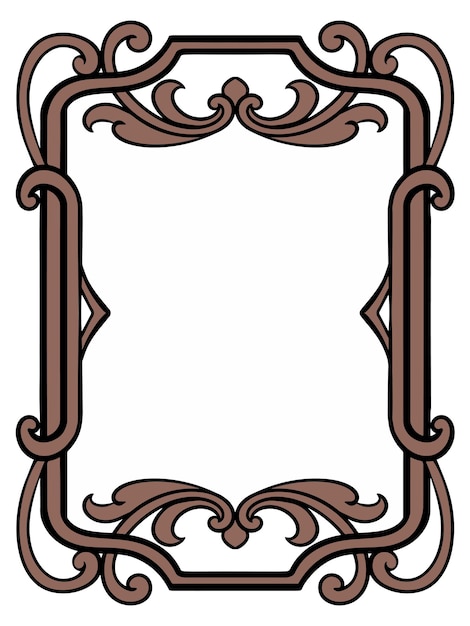 Classic engraved frame design for wedding