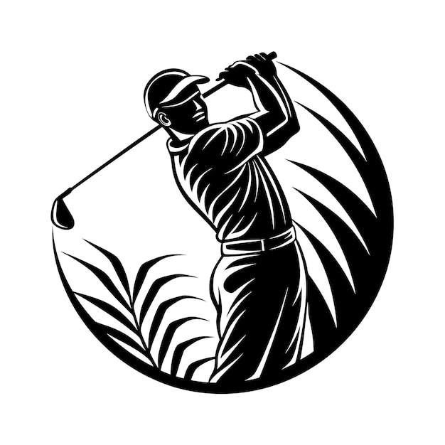 Vector classic golf silhouette vector