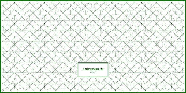 classic green rhombus line pattern