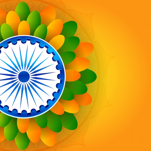 Classic indian happy republic day with mandala 