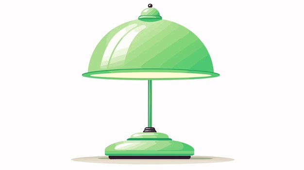 Vector classic light green table lamp cartoon illustration