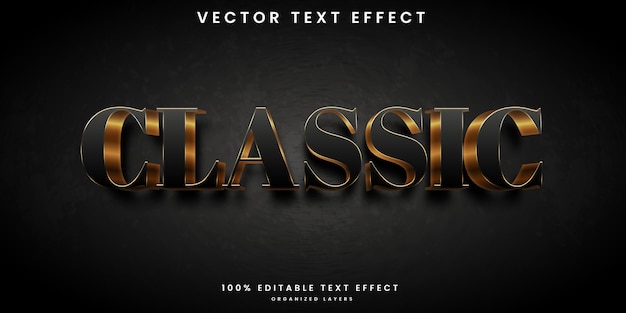 Classic luxury style editable text effect