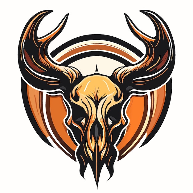 Classic Moose Skull Emblem