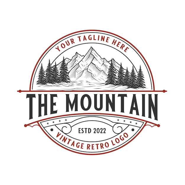 classic mountain logo design. for adventure. and outdoor events.