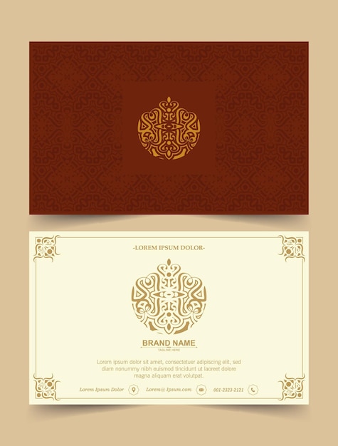 Classic ornament pattern business card design