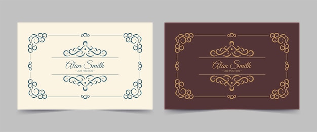 Classic ornament pattern business card design