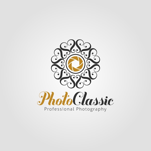 Vector classic photography logo template