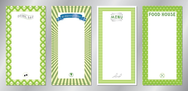 Classic restaurant menu templates