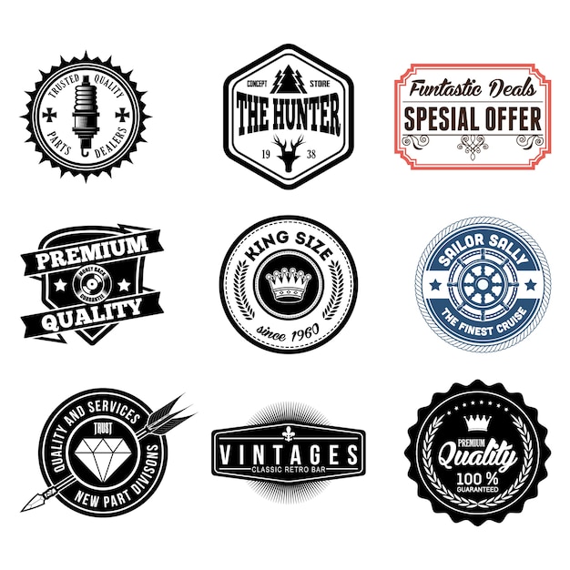 Vector classic retro badges logo emblem