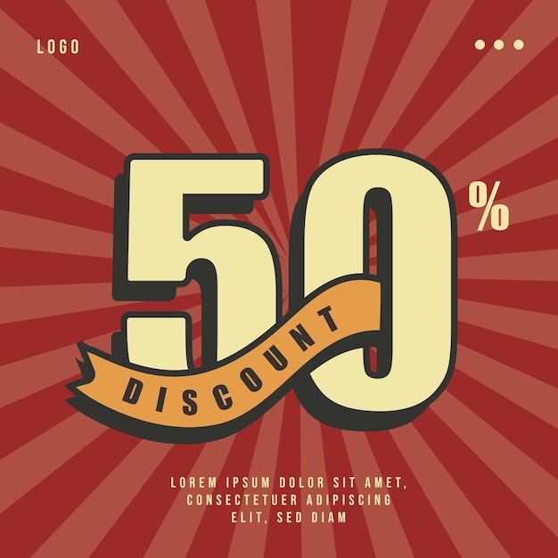 Classic retro style 50 discount poster design