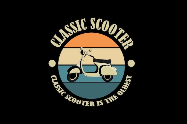 Classic scooter retro vintage landscape design