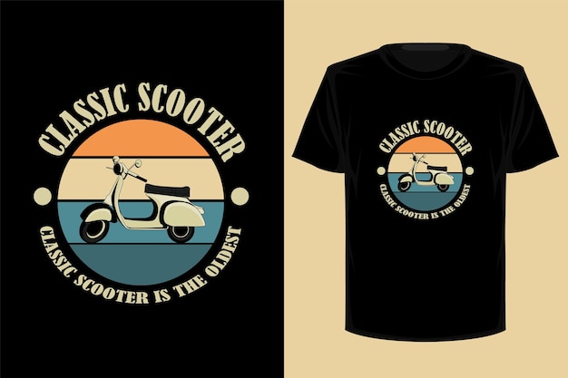 Classic scooter retro vintage t shirt design