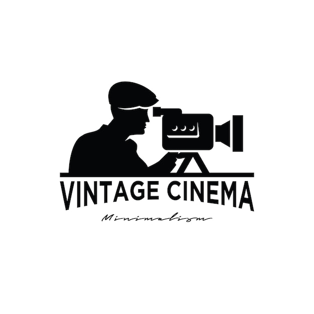 Classic Studio Movie Film Production logo design vector icon illustration