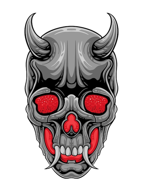 classic style skull head design, color editable